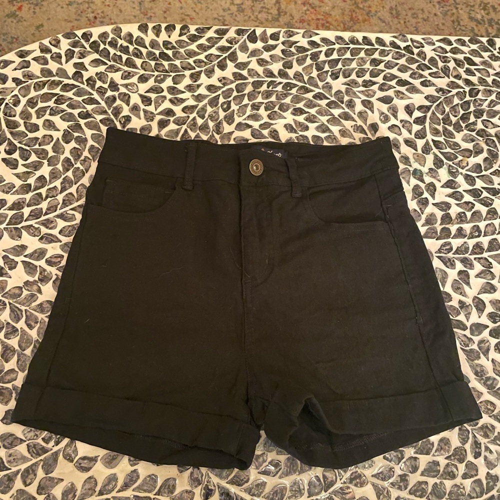 Black Jean Shorts